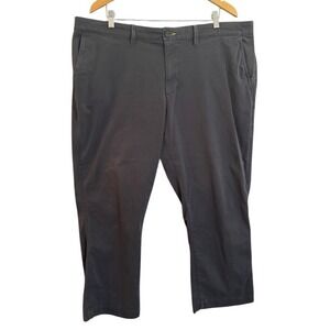 LL Bean Standard Fit Chinos Dark Gray Mens Size 42W 28L Cotton Blend